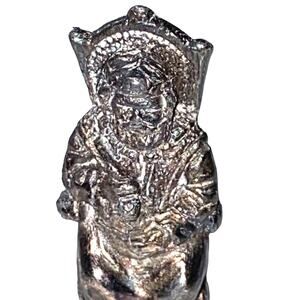 New England Collectors Society Bell King on Throne Silver Plate 3 x 1.25